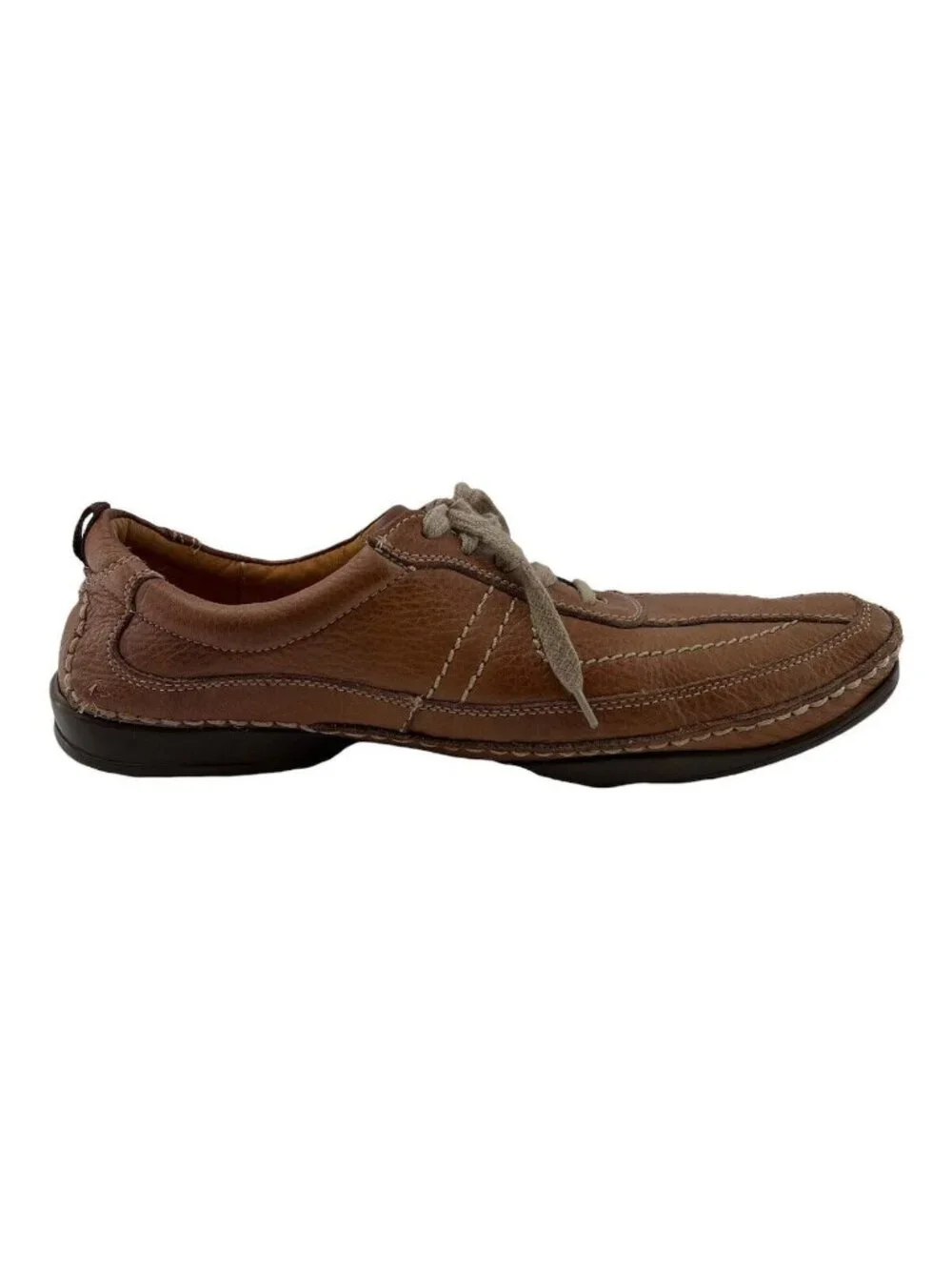 Sandro Moscoloni Mens Shoe 10 D  Leather Casual Oxford Lace Up Brown Vineyard